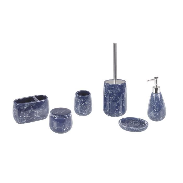 Lot De 3 Accessoires Salle De Bain Citrouille Jaune En Céramique - Distributeur, Gobelet, Porte-Savon
