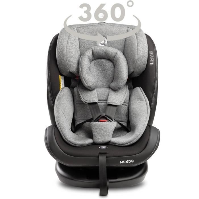 Siège auto pivotant SPIRIT 360° isofix i-Size noir - Made in Bébé