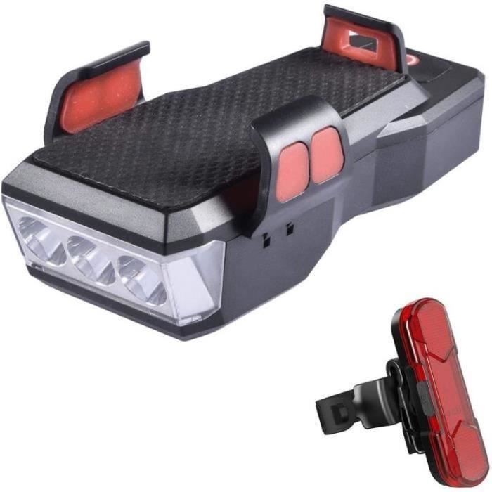 Qualité-Eclairage Vélo Etanche 3 Modes Lumière Lampe LED Avant