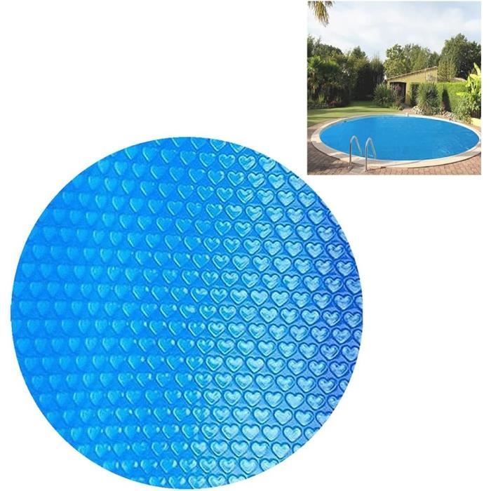 Bâche Solaire Piscine 2.6x1.6m AREBOS - Épaisseur 120µm, Chauffage Écologique, Réduction Évaporation