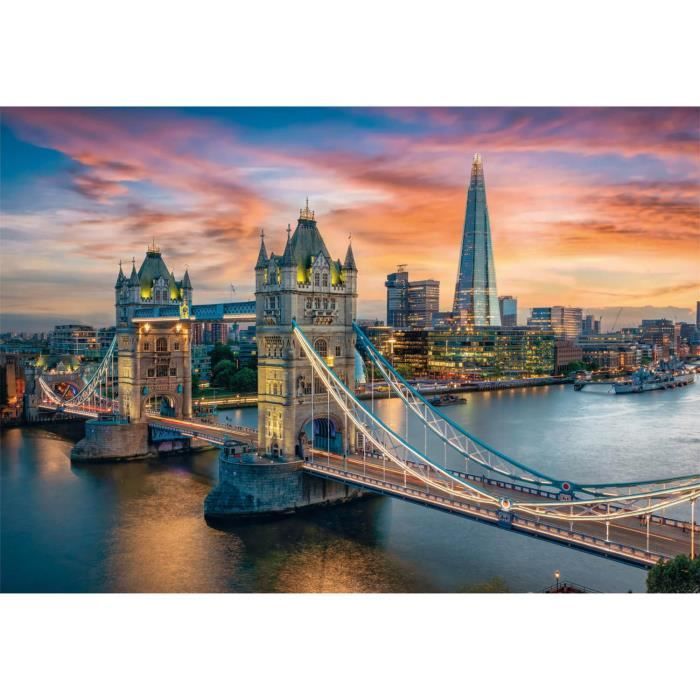 Puzzle 1500 pièces - CLEMENTONI - Londres au Crépuscule - Paysage et nature - Coloris Unique