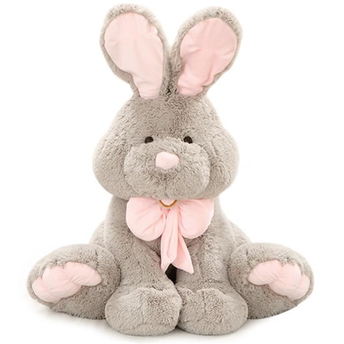 Bebe Peluche Grosse Oreille Longue Lapin Jouet Cadeau Pour Enfants Gris 1cm Cdiscount Jeux Jouets