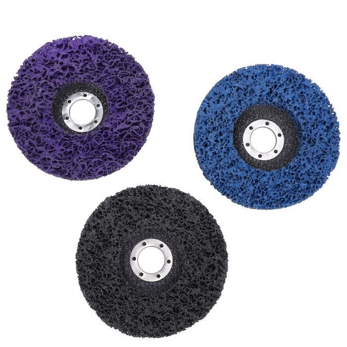Kit Ponçage 3-en-1 Pour Meuleuse D'angle : Roue Caoutchouc Expansible + Manchons P80/P180/P320 + Adaptateur M14 - 90 Mm