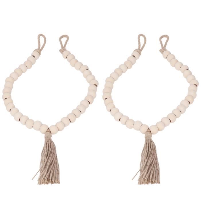 Paire D'embrasse-rideaux à Glands – Corde Décorative Avec Boules Suspendues – Style Moderne