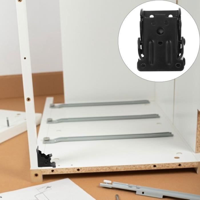 Supports à Rouleaux Pour Glissières De Tiroir - Lot De 4 Pièces - Marque Reliabuilt, Finition Zinc - Modèle D7141W-ZP