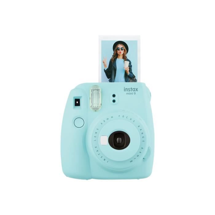 Fujifilm Instax Mini 9 Instantané objectif 60 mm bleu iceberg