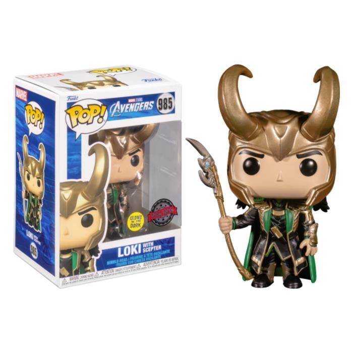 Figurine Funko Pop! Marvel Avengers - Loki with Scepter Glow in the Dark 985