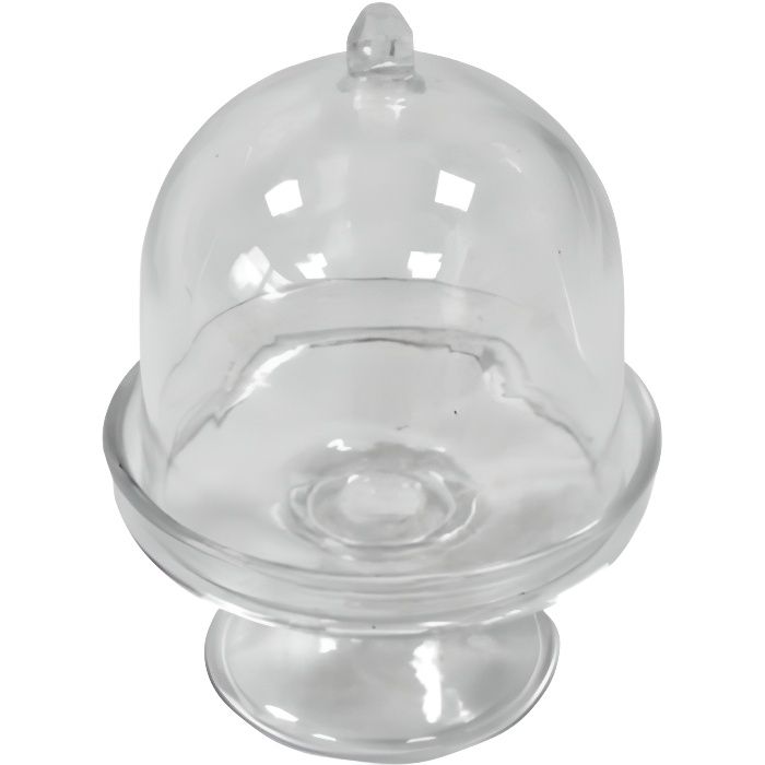 3 Mini Cloche A Gateau Transparente Pour Dragee Ou Bonbon Cdiscount Maison
