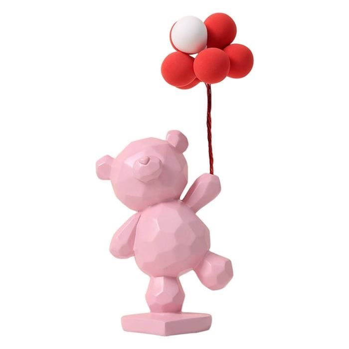 RéSine Surfant Ours Figurines Ballon Ours Polaires Statue