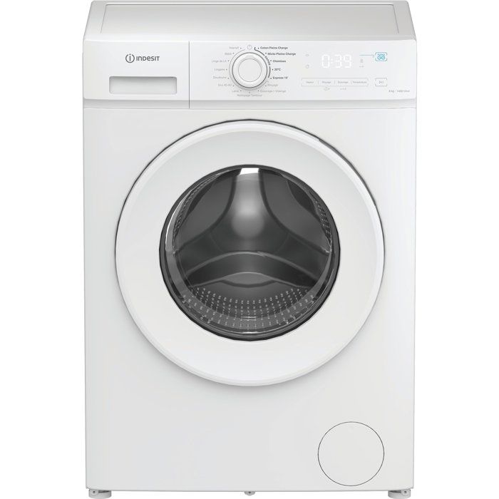 Lave-linge hublot pose libre INDESIT - 8 kg - Induction - L60cm - 1200 trs/min - blanc