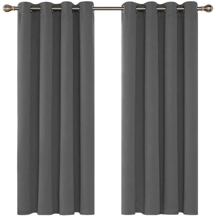 environ 213.36 cm L assombrissement Set 2 Blue Gray Gris Blanc à grandes fleurs rideaux panneaux de rideaux 84 in environ 213.36 cm L assombrissement Set 2 Blue Gray Gris Blanc à grandes fleurs rideaux panneaux de rideaux 84 in