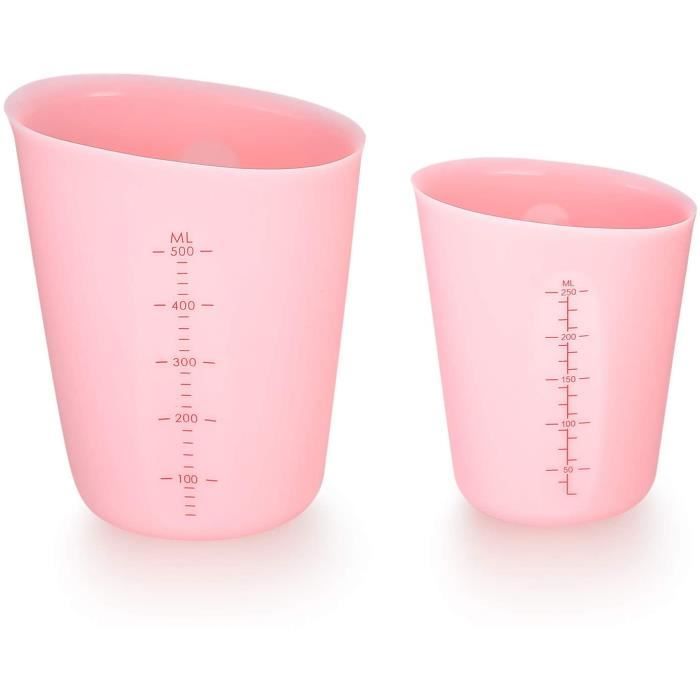 Set De 3 Tasses à Mesurer En Silicone - 125/250/500ml Avec Bâtonnets, Manchons Et Pipettes Pour Résine époxy Et DIY
