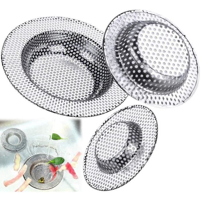 Couvercle En Acier Inoxydable Pour Bonde De Douche - Filtre Anti-cheveux, Diamètre 13 Cm - 10