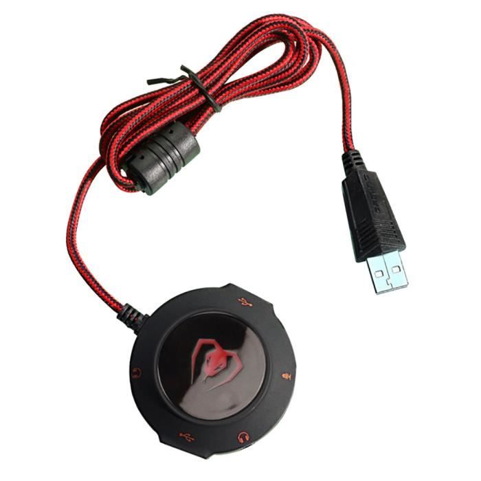 Carte Son Externe USB Sunydog GS3 - Audio 7.1 Virtuel - Plug & Play - Compatible Casque Et Micro - Volume Et Effets Intégrés