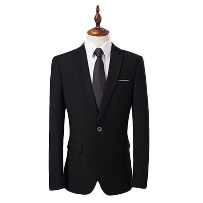 Blazer Homme Slim Fit 2 Boutons – Veste Costume Élégante Business Mariage Soirée – Coupe Moderne Confortable