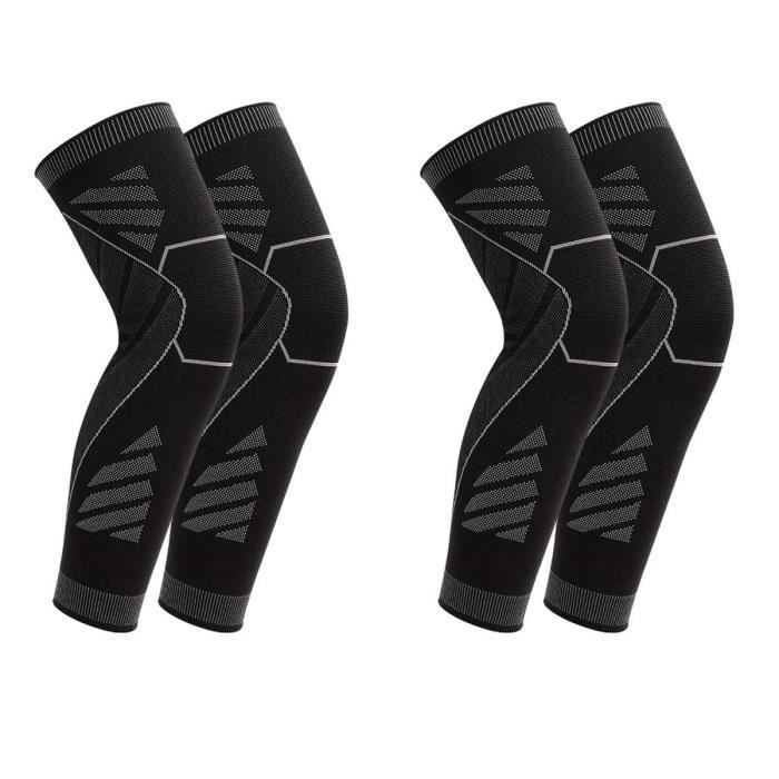 ONTYZZ Genouillères Compression Anti-Crash Basketball - Noir Longue/M