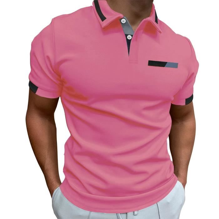 Polo Homme uni de sport Business Golf Tennis Fit Grande VêTements