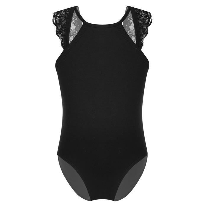 Fille Justaucorps de Gymnastique Danse Combinaison Bodysuit en Dentelle Leotard