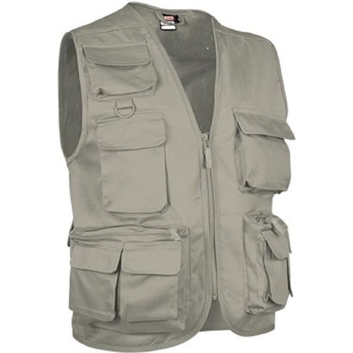 Gilet Pêche Enfant Camouflage - Multipoches, Sans Manches, Réglable, Pour Activités Extérieures