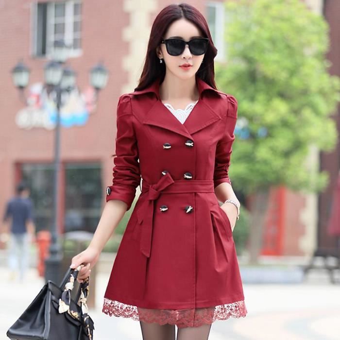 Manteau long sales croisé femme