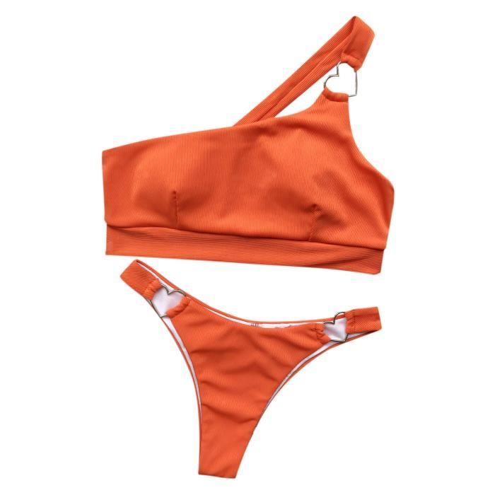 Maillot De Bain Dames mode couleur unie impression Split Bikini