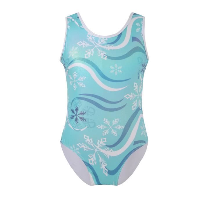 Justaucorps De Gymnastique Fille Sans Manches Avec Short Et Chouchou - Strass Et Maille Transparente - 5 à 16 Ans