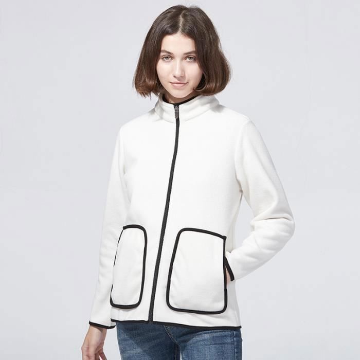 Veste Polaire Femme, Fermeture à glissière, 2 poches latérales