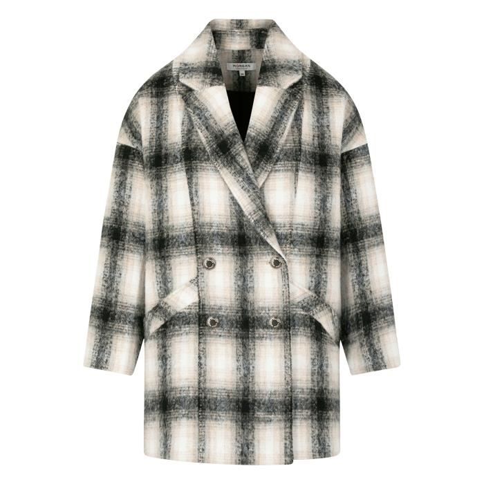 Manteau laine droit Morgan beige Beige Cdiscount Pr t Porter