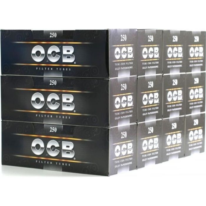 Lot de 12 Boites de 250 Tubes - OCB - Cdiscount Au quotidien