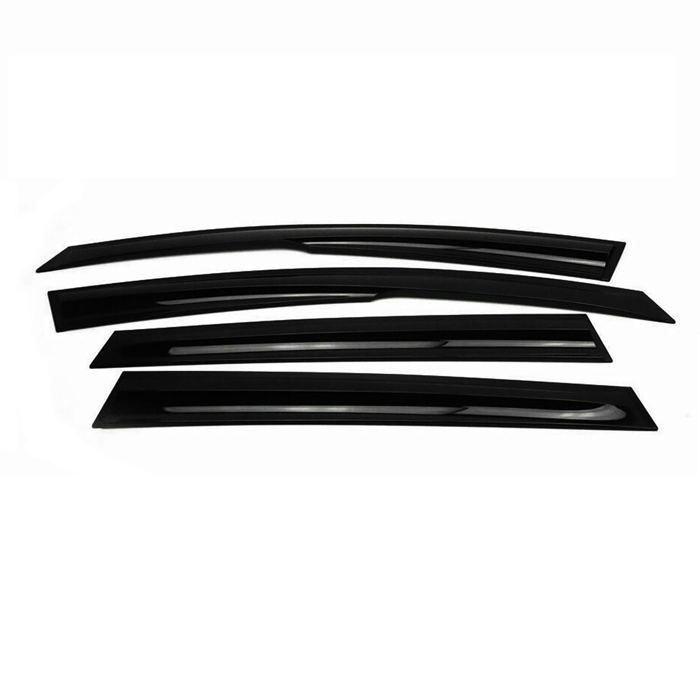 Déflecteurs De Vent Pluie D'air pour Peugeot 301 2012-2021 4 pcs en Acryl noir