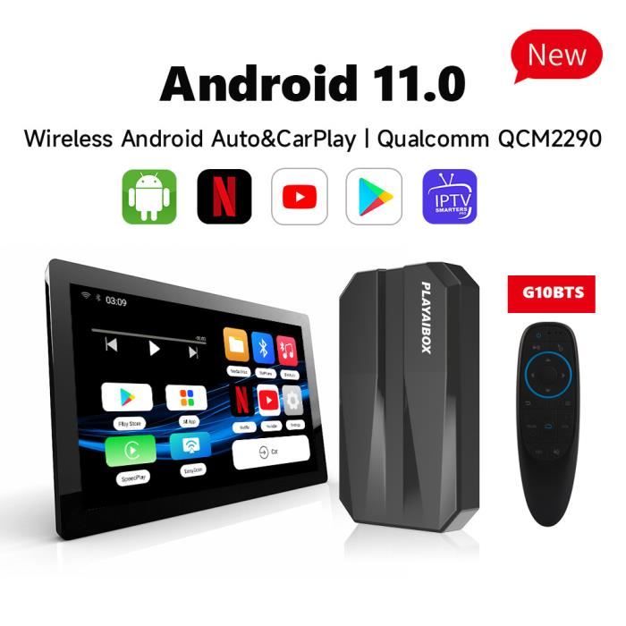 CarPlay Smart Ai Box Plus Android 11 sans fil CarPlay Android Auto   Netflix IPTV adaptateur voiture système intelligent Wi-Fi - Cdiscount Auto