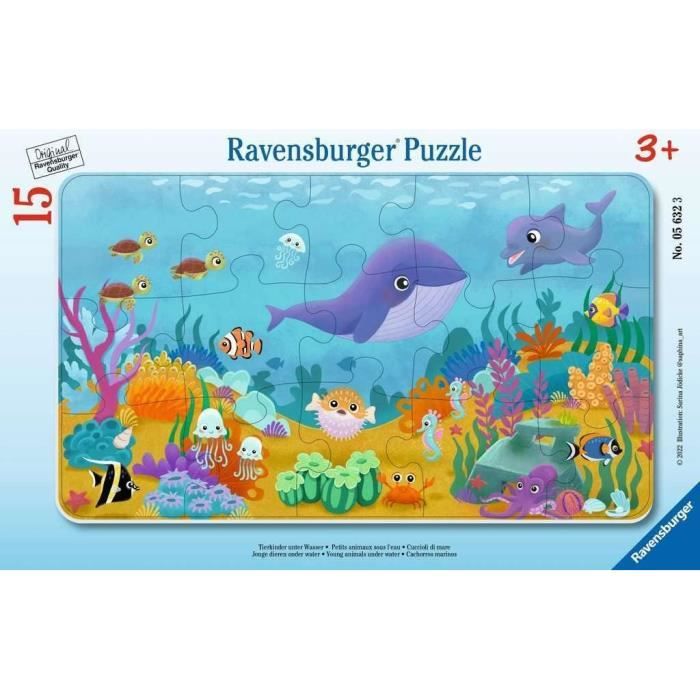 Ravensburger - Puzzle Enfant 3x49 Pièces - Le Monde Animal De L'Océan - Dès 5 Ans
