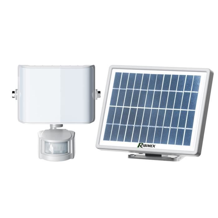 Projecteur Solaire - RIBIMEX - 9W - 800 Lumens - Détecteur de mouvement - ABS