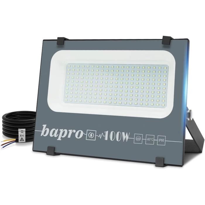 JINABLOSSY Projecteur LED Extérieur 100W Blanc Froid 6500K Spot LED
