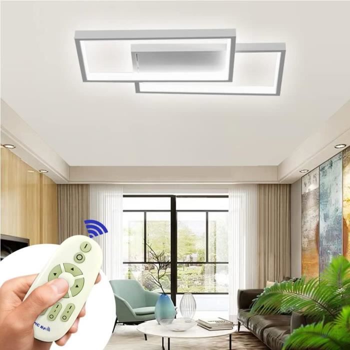 Plafonnier LED Moderne Argenté – Lampe Suspendue Pour Chambre, Salon, Cuisine