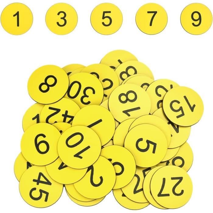YYMax Lot D'étiquettes D'identification Ovales Numérotées En Acrylique Porte Cl%c3%a9s