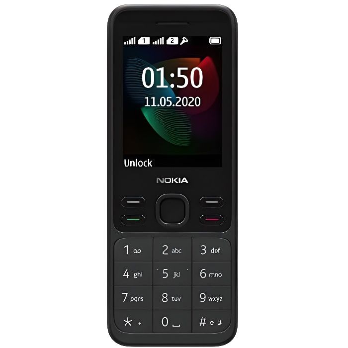 Téléphone Portable Double SIM Nokia 150 - Noir - 16GMNB01A07 - Écran 2.4 pouces - Batterie 1020 mAh
