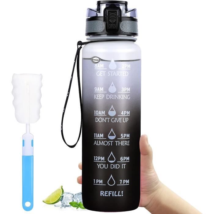 AOPREL Gourde de sport 1 l en Tritan et sans BPA avec filtre et brosse, anti -fuite pour fitness, randonnée, camping, école et bureau AOPREL Gourde de sport 1 l en Tritan et sans BPA avec filtre et brosse, anti -fuite pour fitness, randonnée, camping, école et bureau