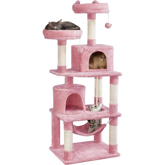 Arbre à Chat PawHut 43cm - Tunnel, Griffoir Sisal & Balles (Gris)
