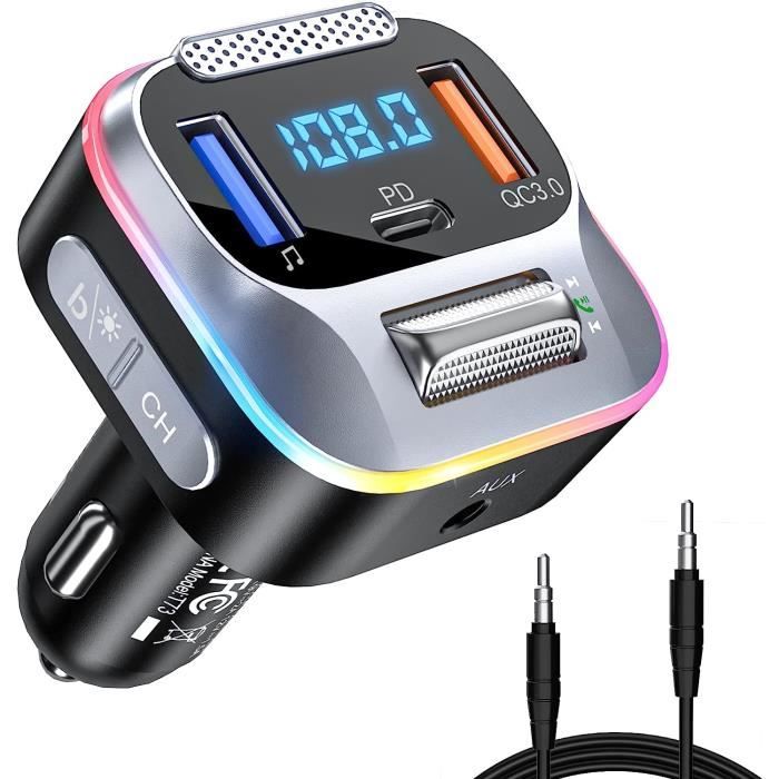 Hama Transmetteur FM Bluetooth Voiture - Adaptateur Allume-Cigare Kit MP3 Avec 2 Ports USB Et Fente MicroSD