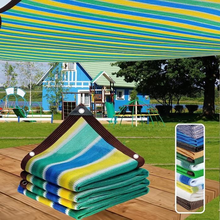 Brise-Vue Jardin 3x5m HDPE 90% Anti-UV – Toile Ombrage Balcon Rectangulaire Avec Œillets – Protection Solaire & Intimité