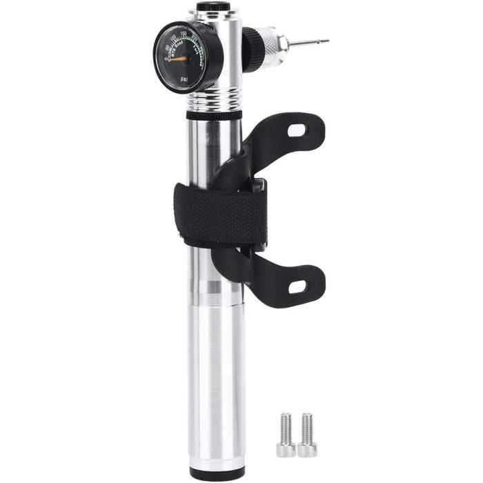 Pompe À Vélo Avec Manomètre Pompe À Pied De Vélo Double Baril Pompe À