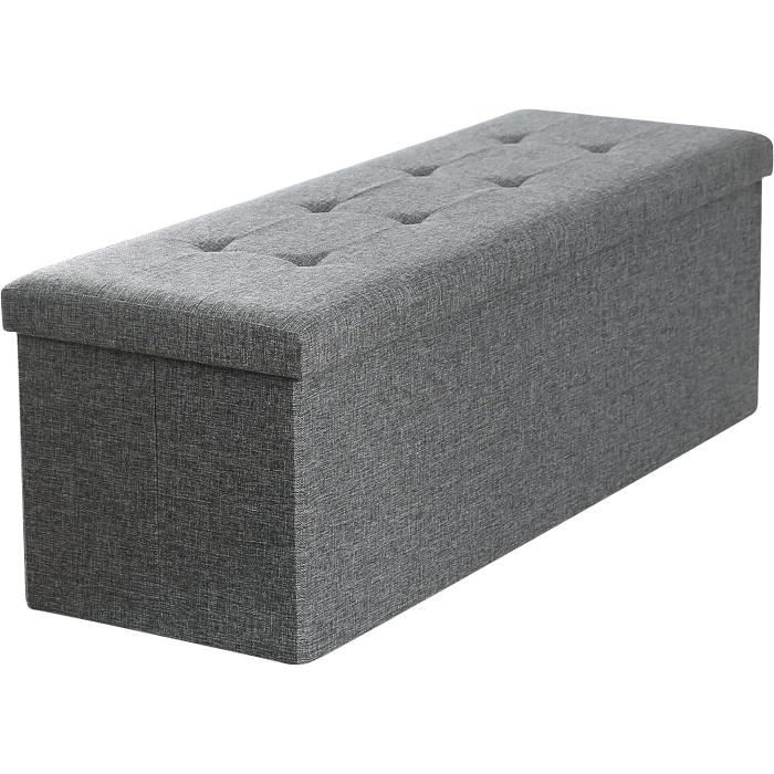XSPRACER Banc De Rangement Pour Chambre à Coucher, Banc Ottoman De Rangement à Bras Roulés, Bout
