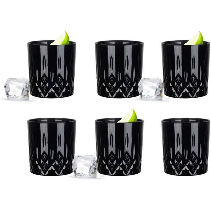 6 Verres Colorés 280 Ml Lot De Verre A Eau Couleur Verre Violet Verre