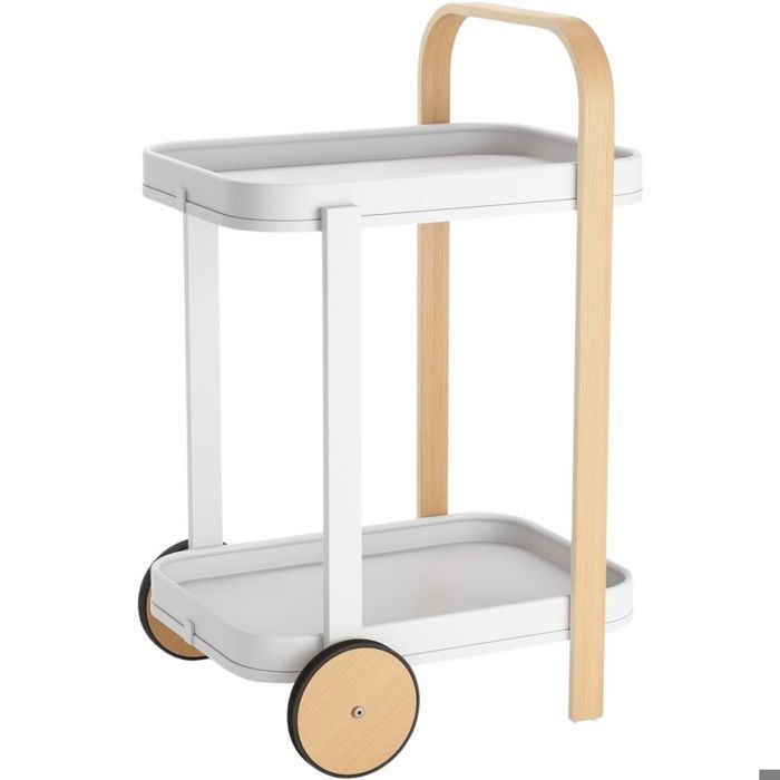 Desserte en acier 2 plateaux Bellwood blanc Desserte en acier 2 plateaux Bellwood blanc