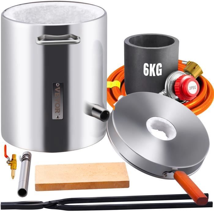 4 pièces Graphite creuset Kit haute pureté Graphite creuset Tong bol