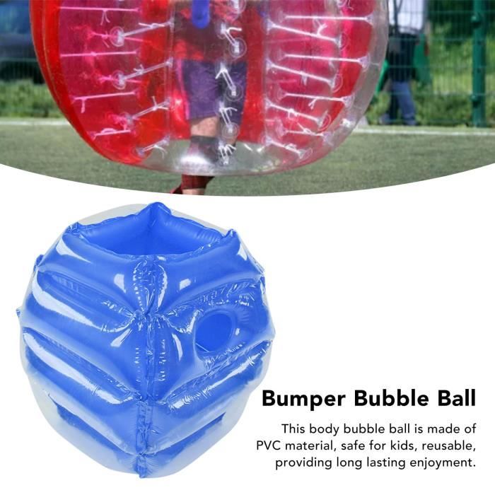 Boule à bulles gonflable Keenso, boules à bulles extérieures de 120 cm jouet de football de jeu actif pour fournitures de jeu gonflables pour adultes(Rouge transparent