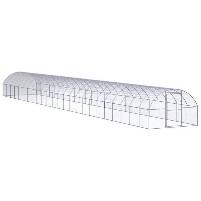 Vidaxl Poulailler dextérieur 3 x 24 x 2 m Acier galvanisé 163.85kg