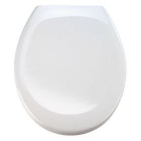 WENKO Abattant WC avec frein de chute Samos, abattant WC clipsable avec  fixation inox, duroplast, 37