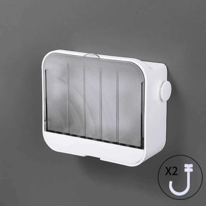 Boîte à Savon Noire Transparente - Porte-Savon Étanche Avec Égouttoir - Pour Salle De Bain Ou Voyage
